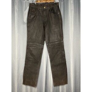 WhetBlu Women’s Brown Leather Pants Size 30 Motorcycle
